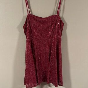 Large sequin homecoming dress